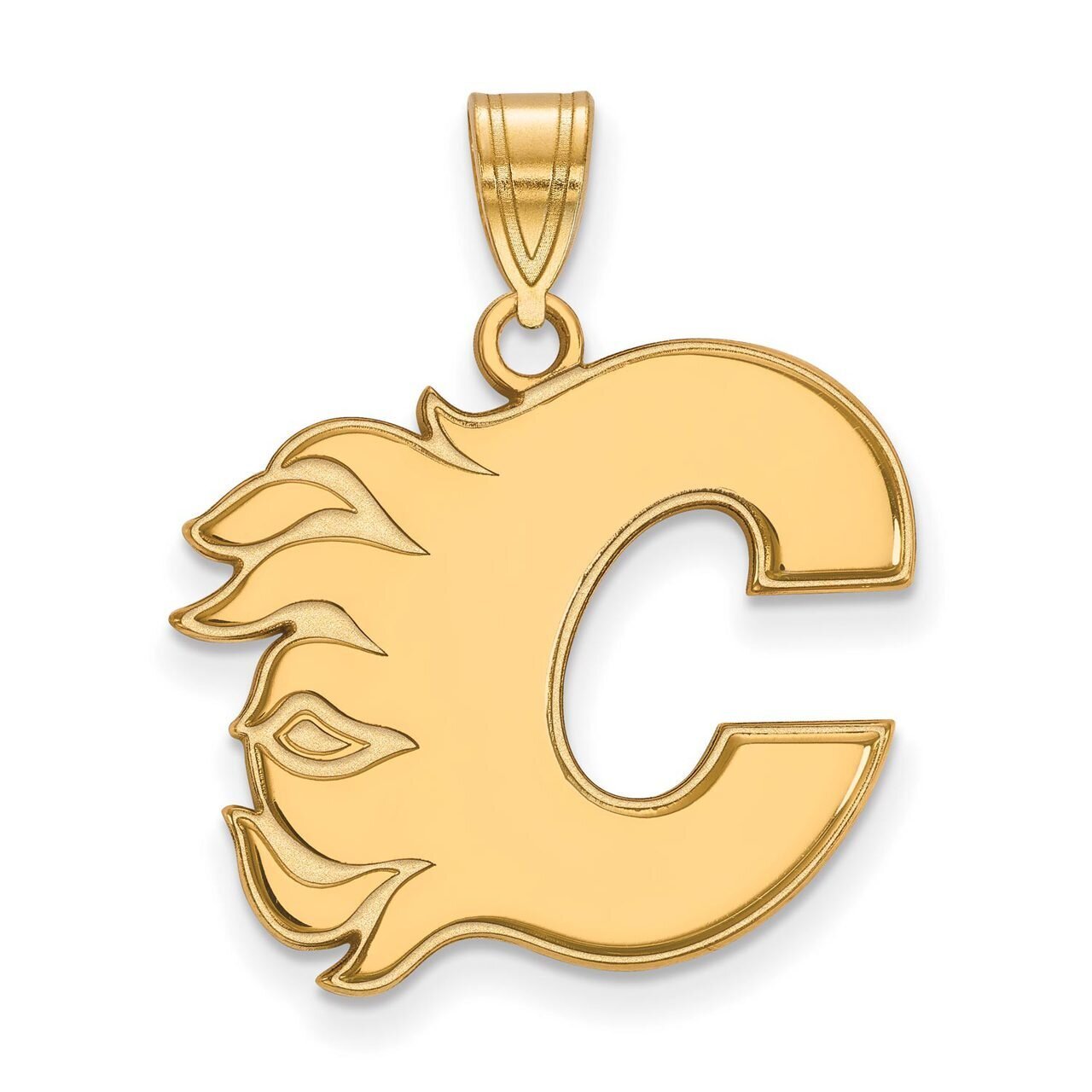 Calgary Flames Large Pendant 10k Yellow Gold 1Y004FLA, MPN: 1Y004FLA, 886774734804