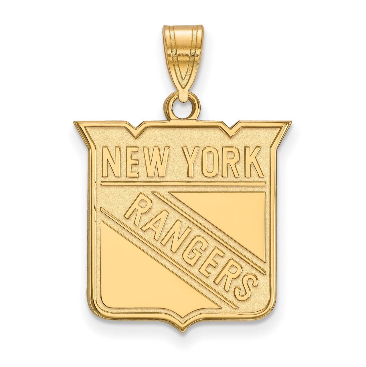 New York Rangers Large Pendant 10k Yellow Gold 1Y004RNG