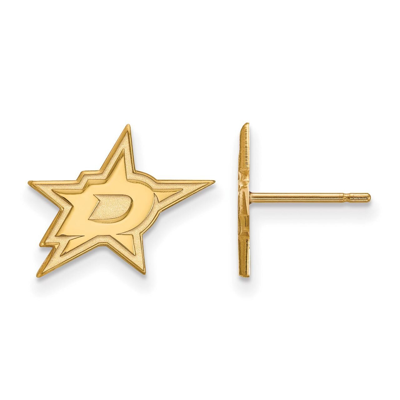 Dallas Stars Small Post Earring 10k Yellow Gold 1Y004STA, MPN: 1Y004STA, 886774801544
