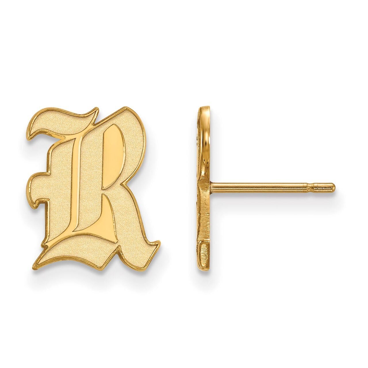 Rice University Small Post Earring 10k Yellow Gold 1Y004WMR