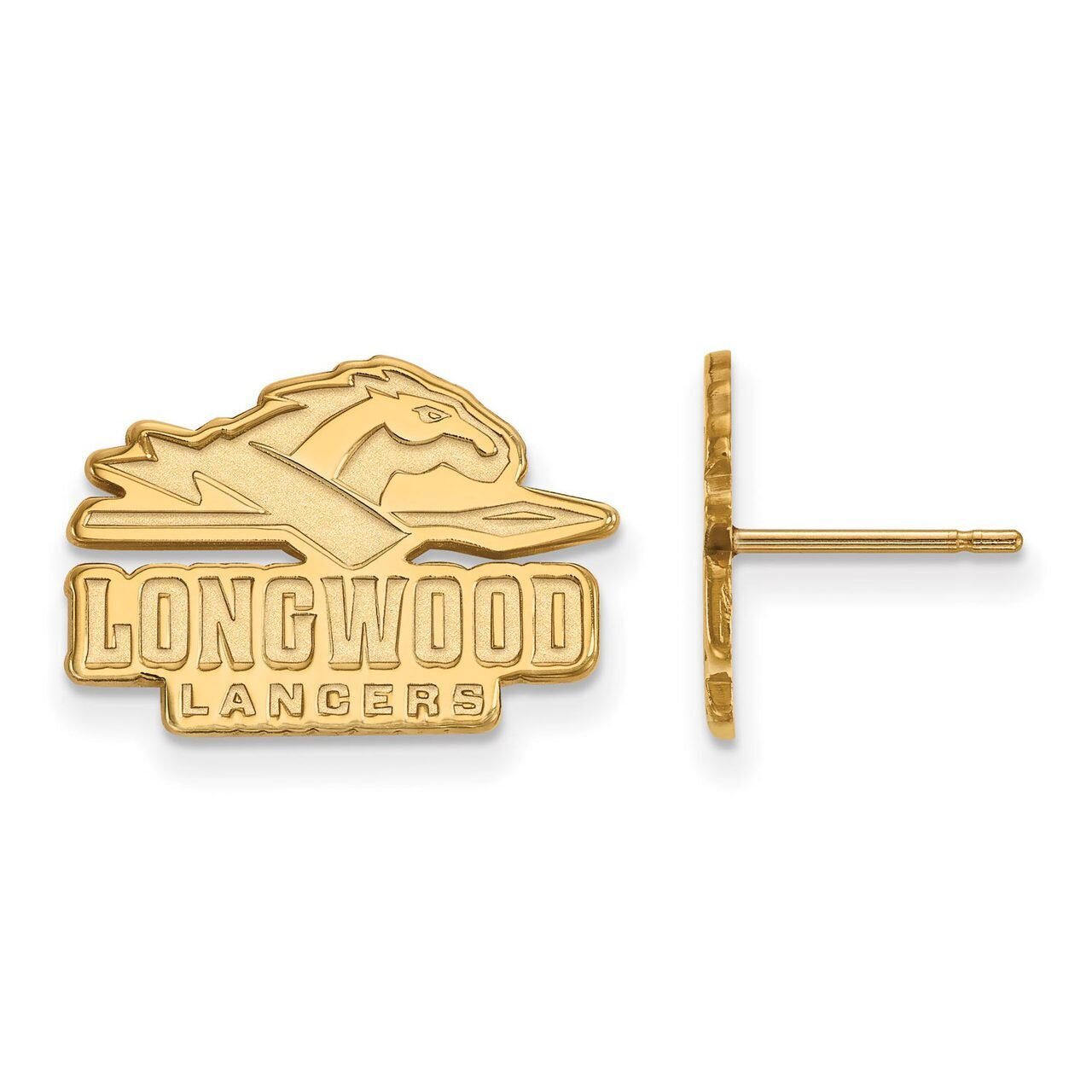 Longwood University Small Post Earring 10k Yellow Gold 1Y006LOC