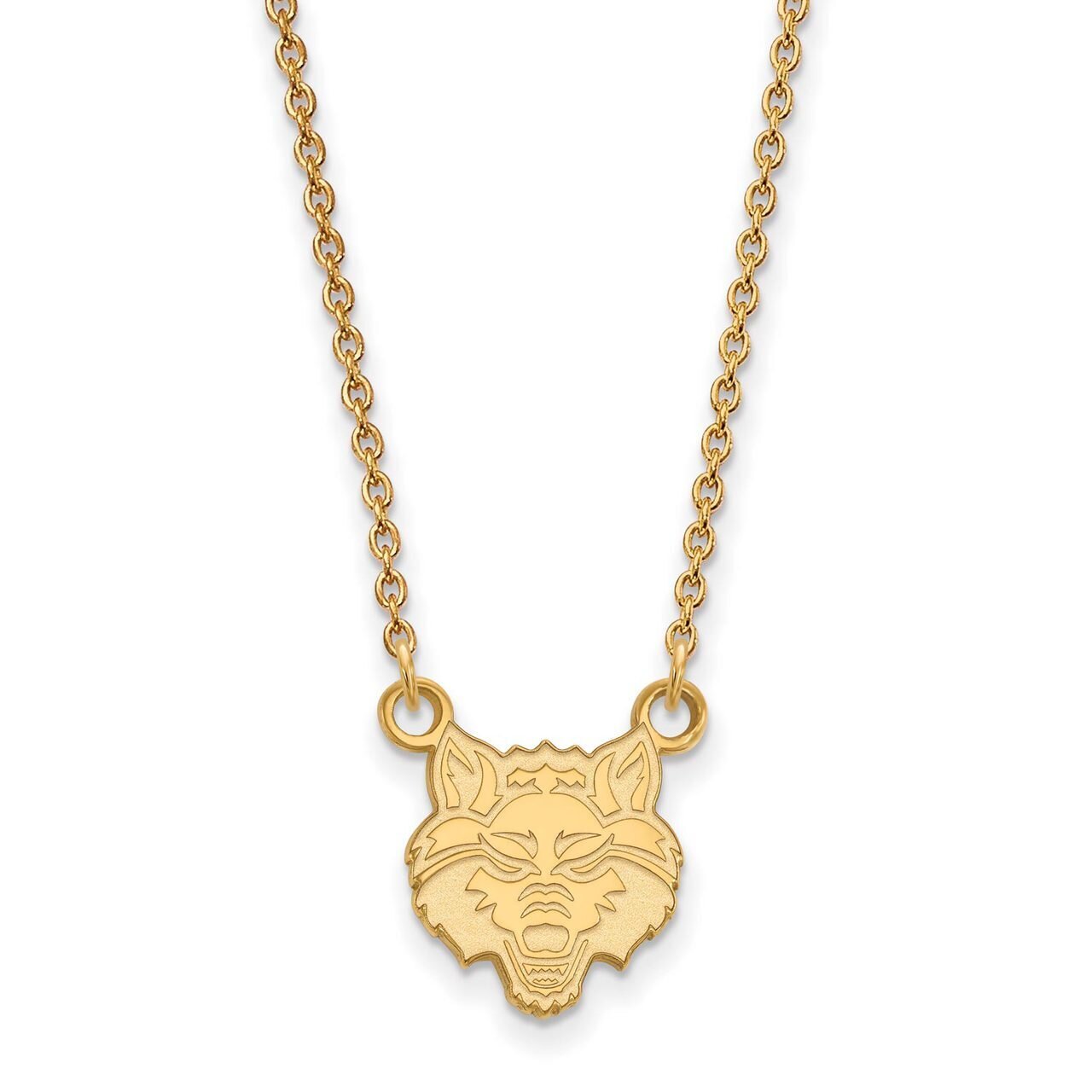 Arkansas State University Small Pendant with Chain Necklace 10k Yellow Gold 1Y007ASU-18, MPN: 1Y007…