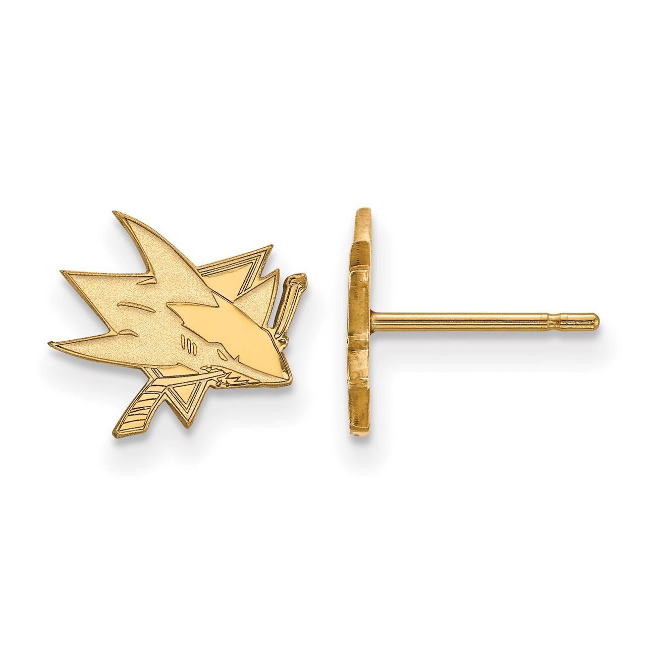 San Jose Sharks x-Small Post Earring 10k Yellow Gold 1Y007SHA, MPN: 1Y007SHA, 886774804620