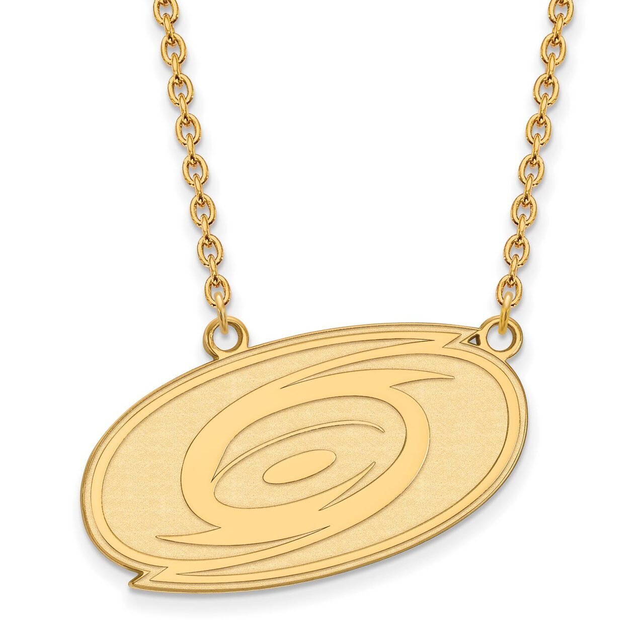 Carolina Hurricanes Large Pendant with Chain Necklace 10k Yellow Gold 1Y008HUR-18