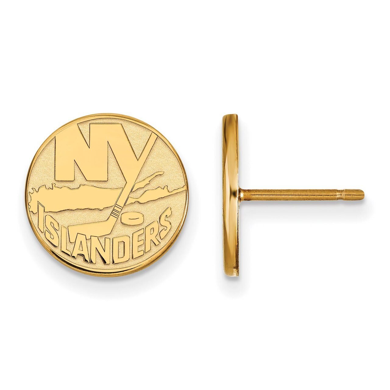 New York Islanders Small Post Earring 10k Yellow Gold 1Y008ISL