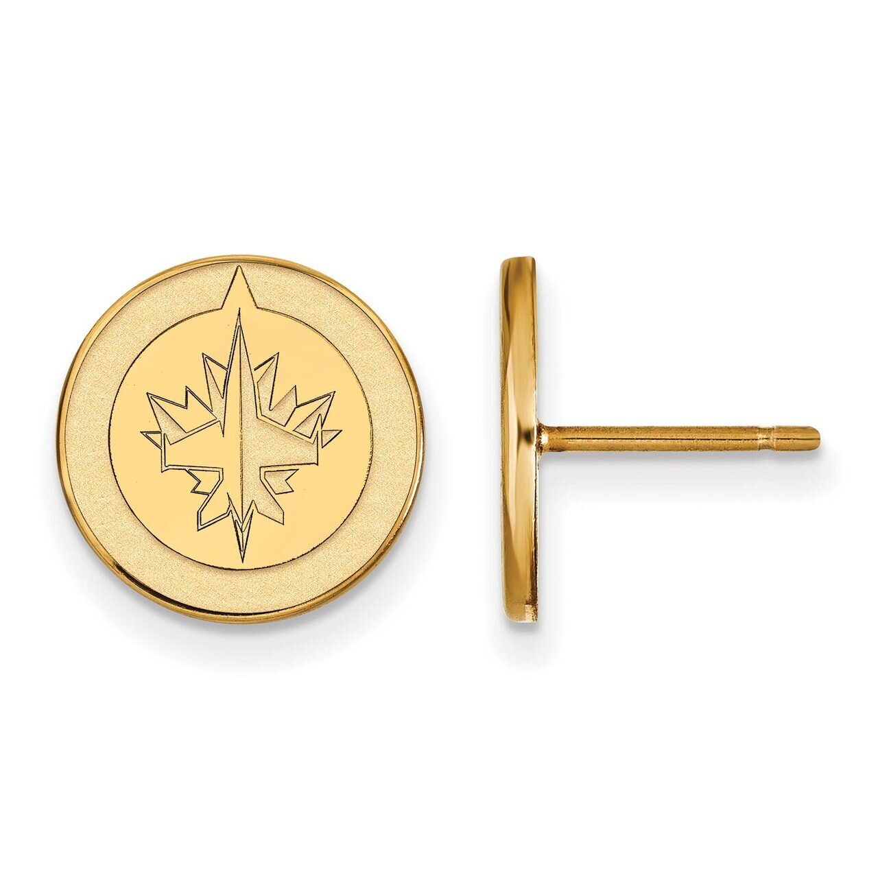 Winnipeg Jets Small Post Earring 10k Yellow Gold 1Y008JTS, MPN: 1Y008JTS, 886774805412