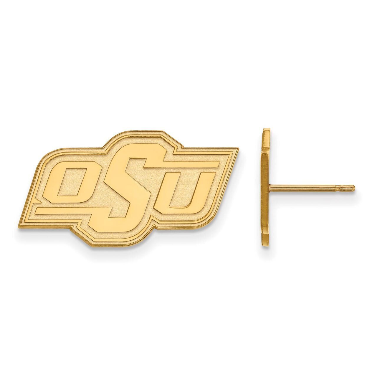 Oklahoma State University Small Post Earring 10k Yellow Gold 1Y008OKS
