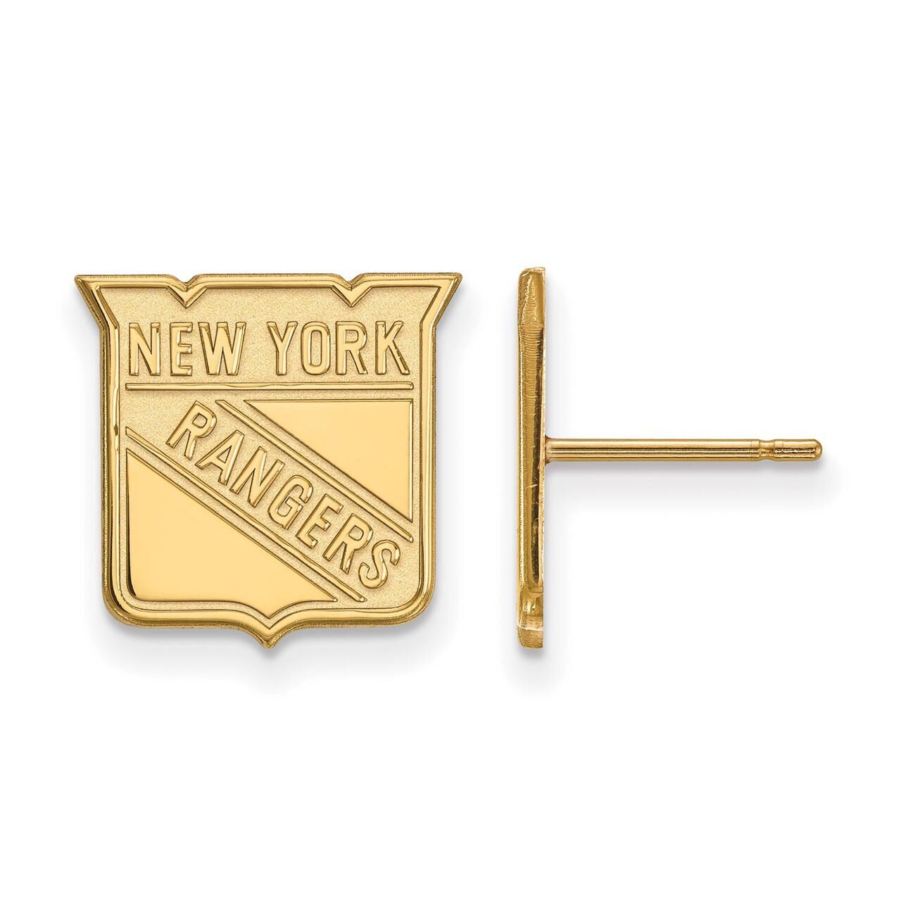 New York Rangers Small Post Earring 10k Yellow Gold 1Y008RNG