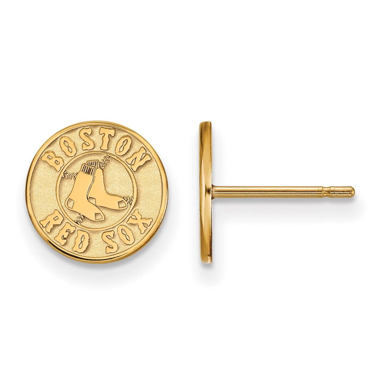 Boston Red Sox x-Small Post Earring 10k Yellow Gold 1Y008RSO, MPN: 1Y008RSO, 886774805702