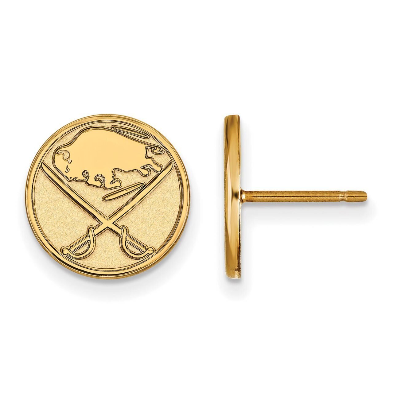 Buffalo Sabres Small Post Earring 10k Yellow Gold 1Y008SAB, MPN: 1Y008SAB, 886774805733