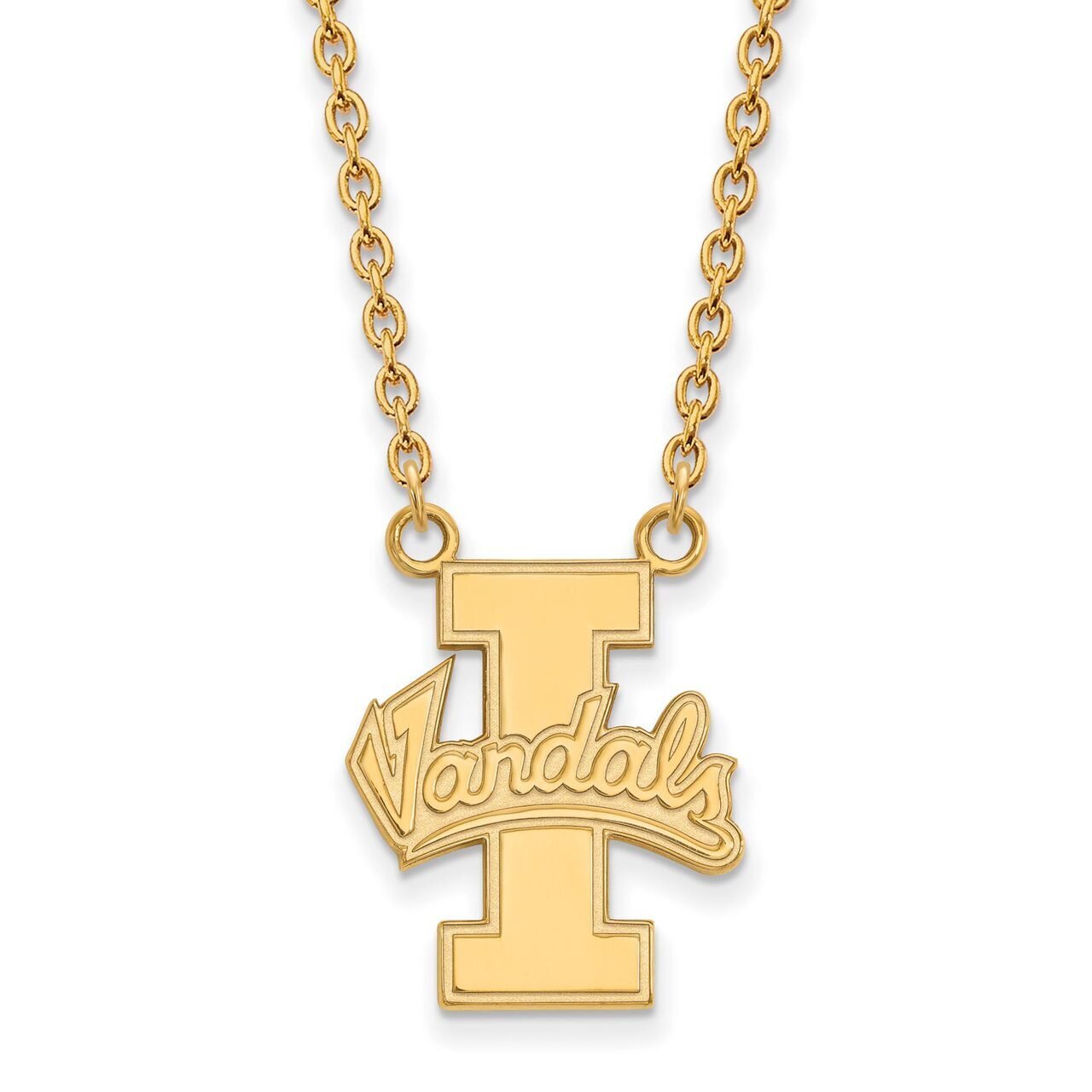 University of Idaho Large Pendant with Chain Necklace 10k Yellow Gold 1Y008UID-18, MPN: 1Y008UID-18…