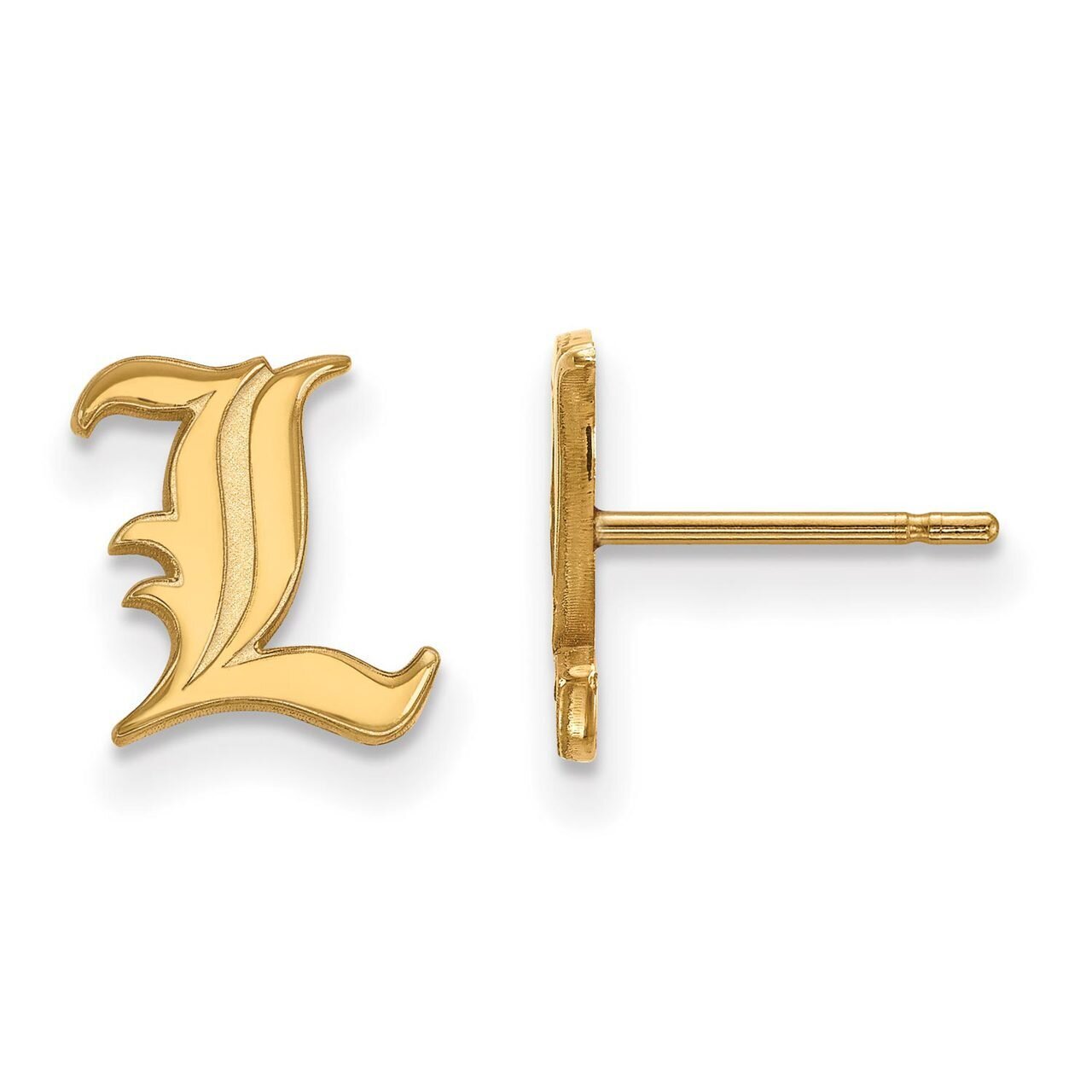 University of Louisville x-Small Post Earring 10k White Gold 1Y008UL