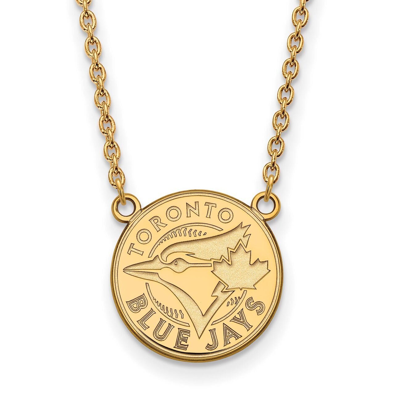 Toronto Blue Jays Large Pendant with Chain Necklace 10k Yellow Gold 1Y009BLU-18, MPN: 1Y009BLU-18, …
