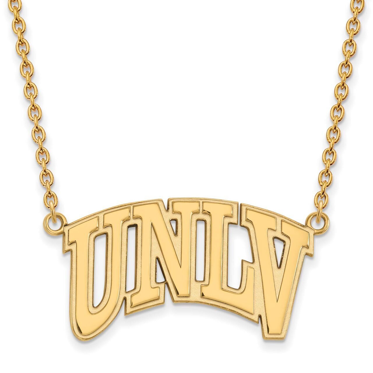 University of Nevada Las Vegas Large Pendant with Chain Necklace 10k Yellow Gold 1Y009UNL-18, MPN: …