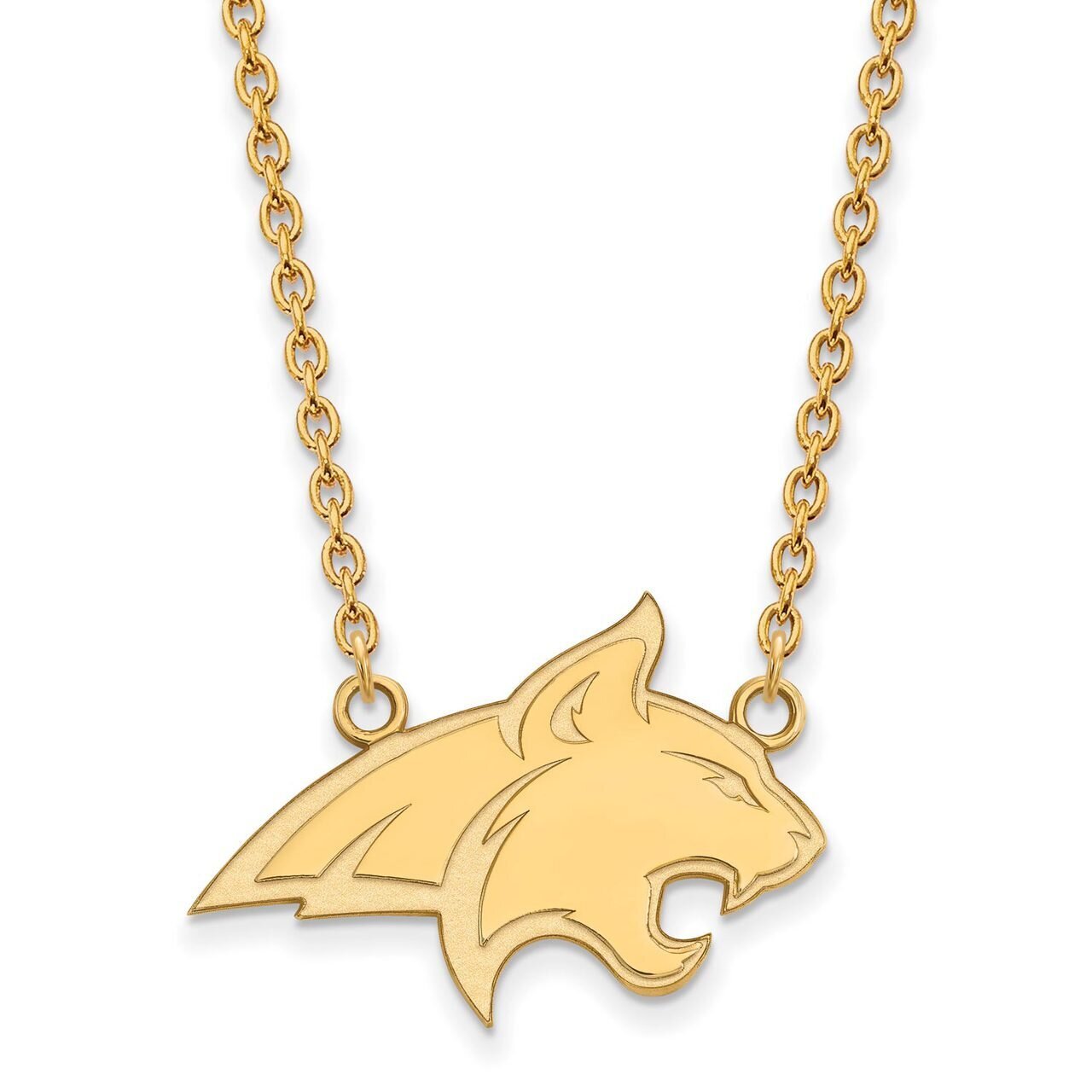 Montana State University Large Pendant with Chain Necklace 10k Yellow Gold 1Y010MTU-18