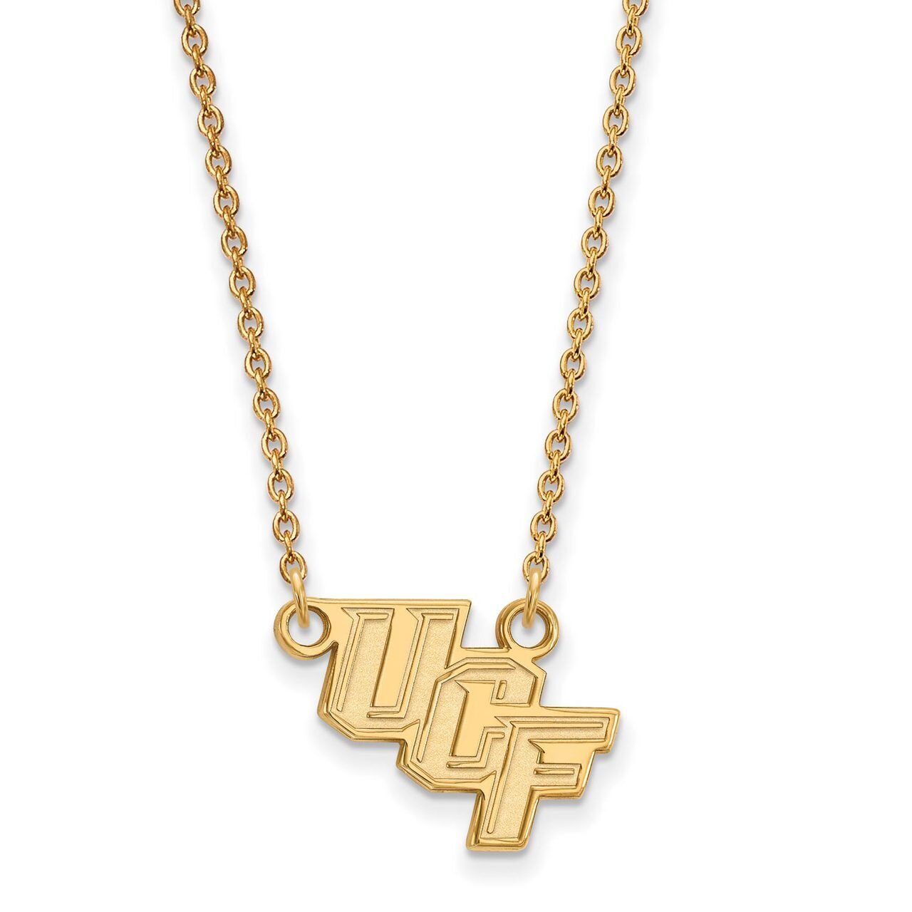 University of Central Florida Small Pendant with Chain Necklace 10k Yellow Gold 1Y011UCF-18