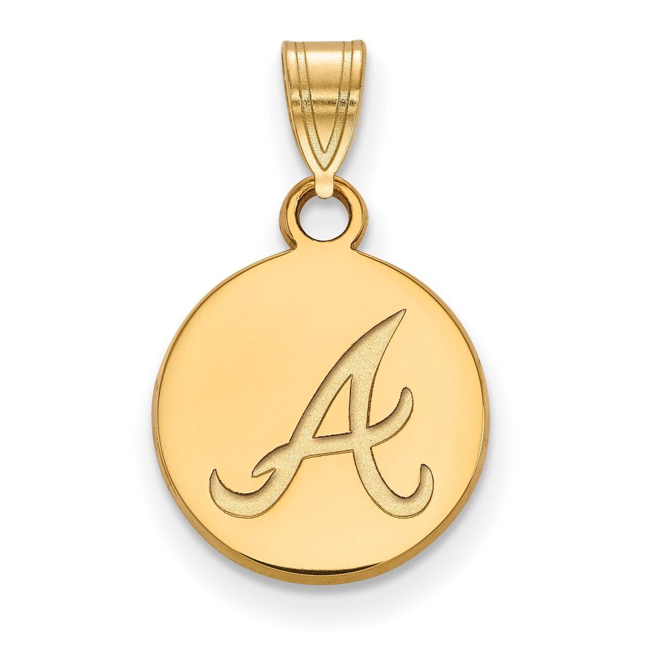 Atlanta Braves Small Disc Pendant 10k Yellow Gold 1Y012BRA, MPN: 1Y012BRA, 886774808352