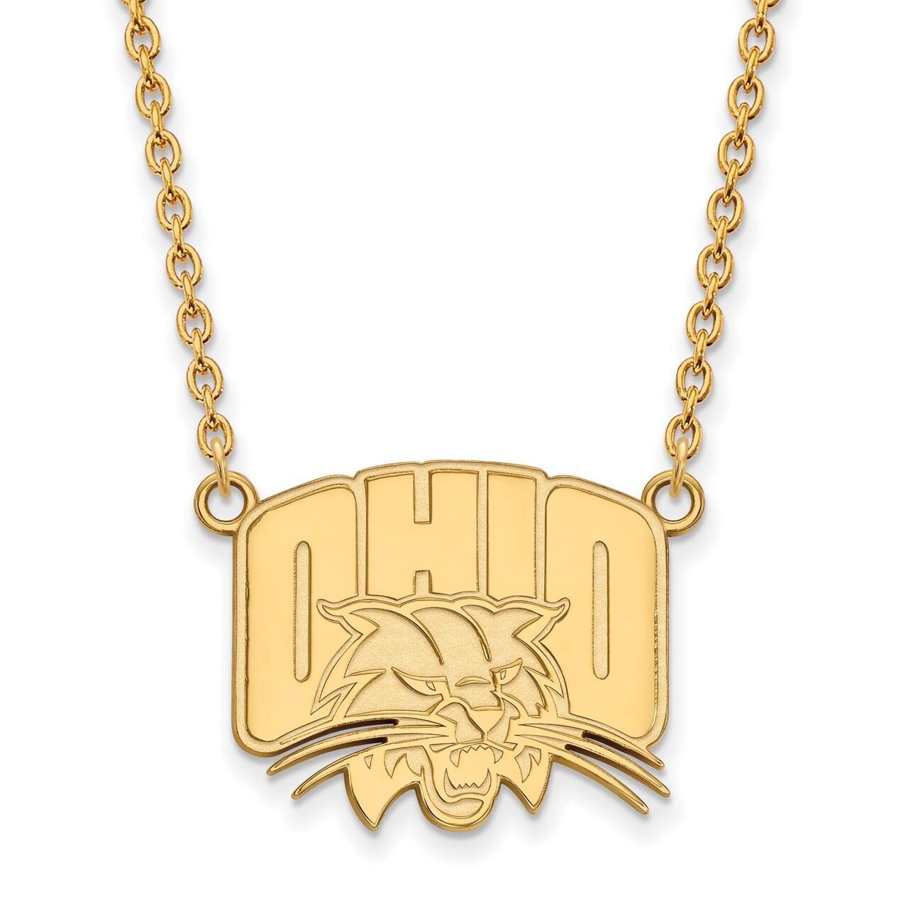 Ohio University Large Pendant with Chain Necklace 10k Yellow Gold 1Y012OU-18, MPN: 1Y012OU-18, 8867…