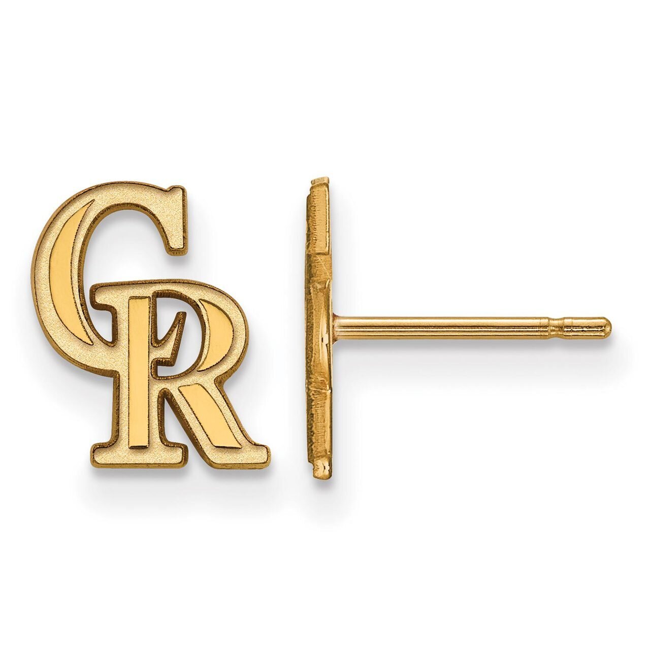 Colorado Rockies x-Small Post Earring 10k Yellow Gold 1Y012ROK, MPN: 1Y012ROK, 886774808543