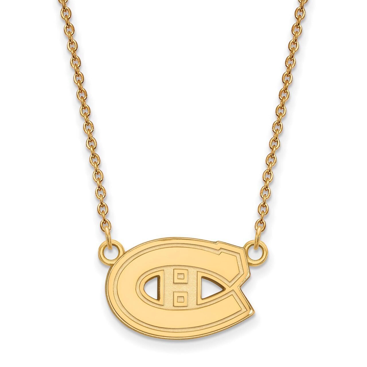 Montreal Canadiens Small Pendant with Chain Necklace 10k Yellow Gold 1Y013CAN-18, MPN: 1Y013CAN-18,…