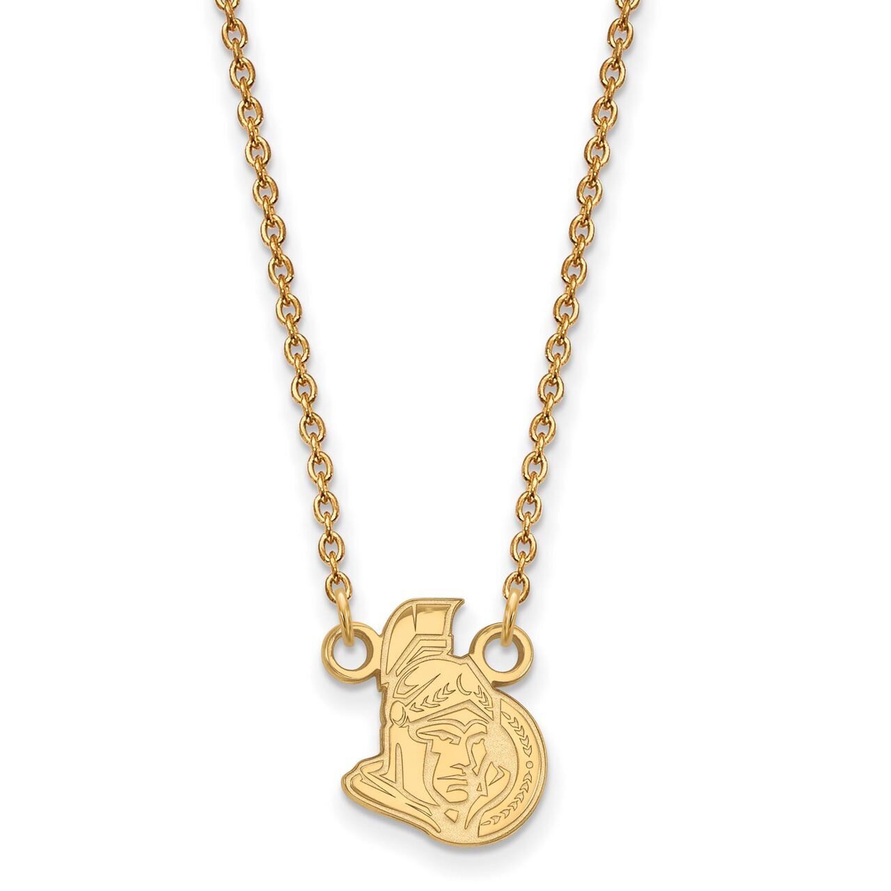 Ottawa Senators Small Pendant with Chain Necklace 10k Yellow Gold 1Y013SEN-18, MPN: 1Y013SEN-18, 88…