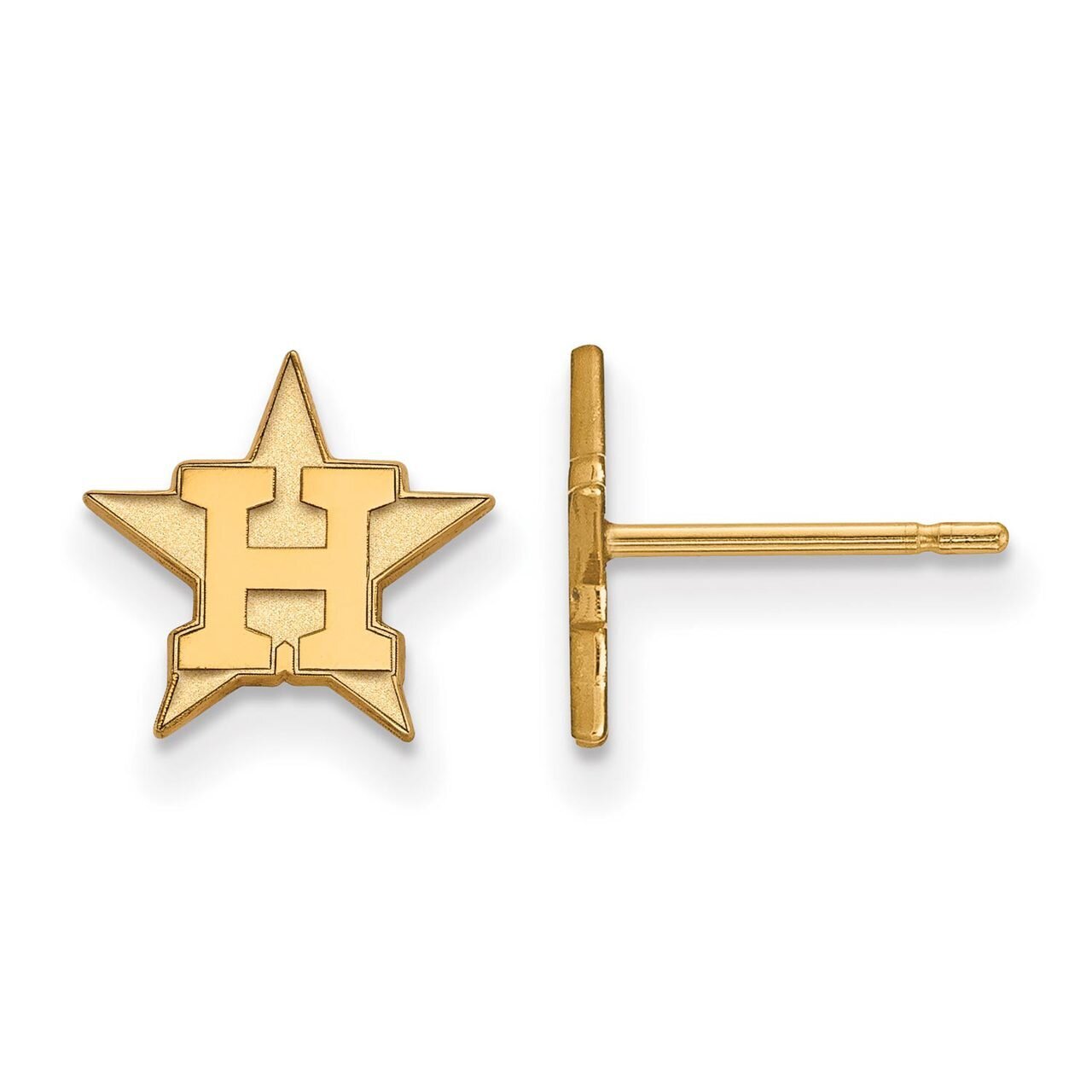 Houston Astros x-Small Post Earring 10k Yellow Gold 1Y014AST