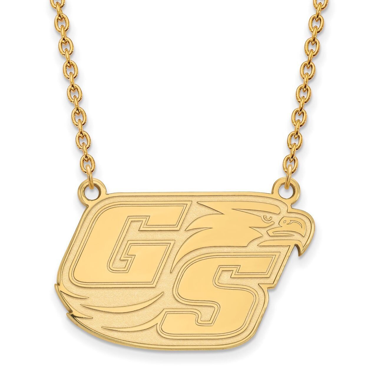 Georgia Southern University Large Pendant with Chain Necklace 10k Yellow Gold 1Y014GSU-18