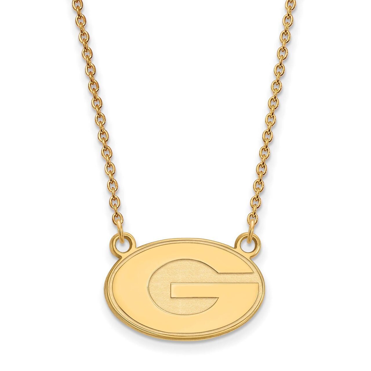 University of Georgia Small Pendant with Chain Necklace 10k Yellow Gold 1Y015UGA-18