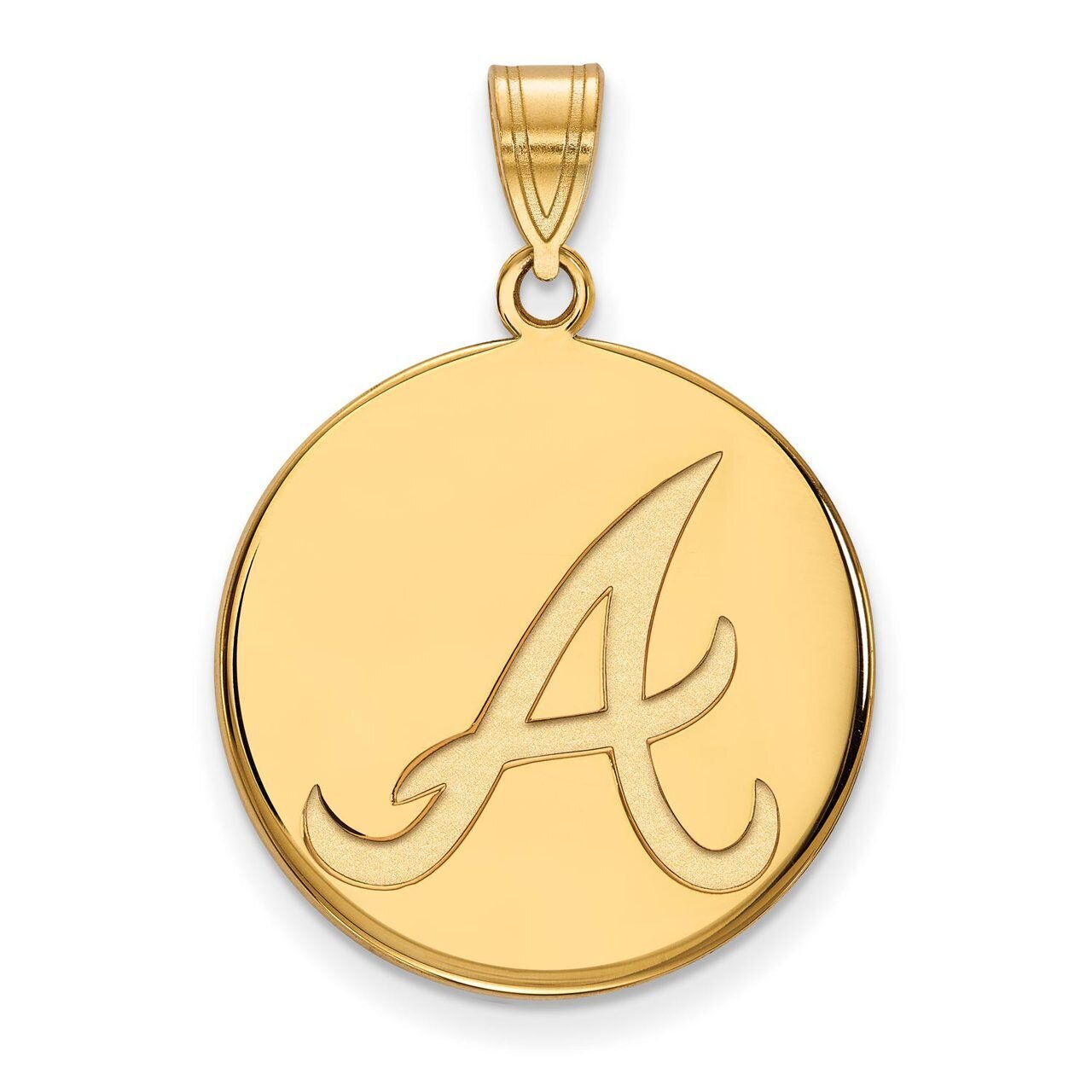Atlanta Braves Large Disc Pendant 10k Yellow Gold 1Y016BRA, MPN: 1Y016BRA, 886774810096