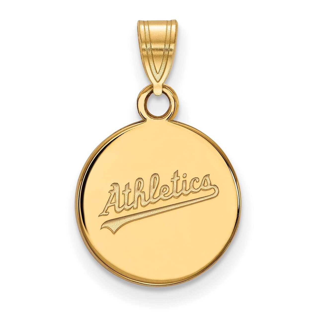 Oakland Athletics Small Disc Pendant 10k Yellow Gold 1Y018ATH