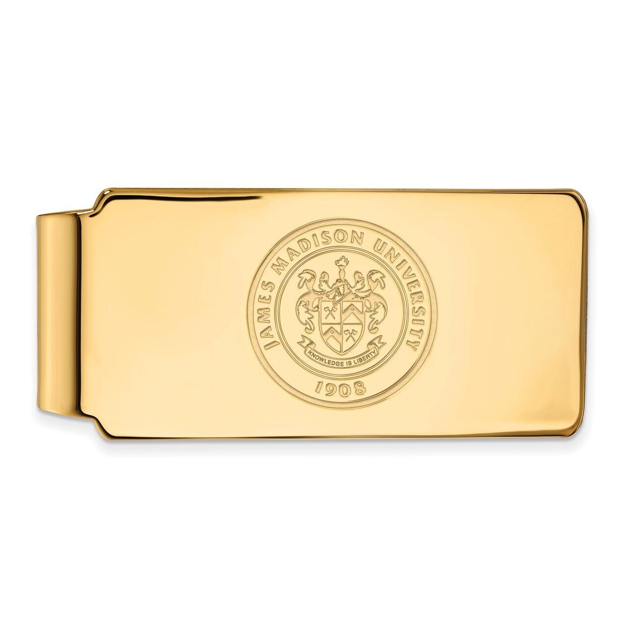 James Madison University Money Clip Crest 10k Yellow Gold 1Y018JMU