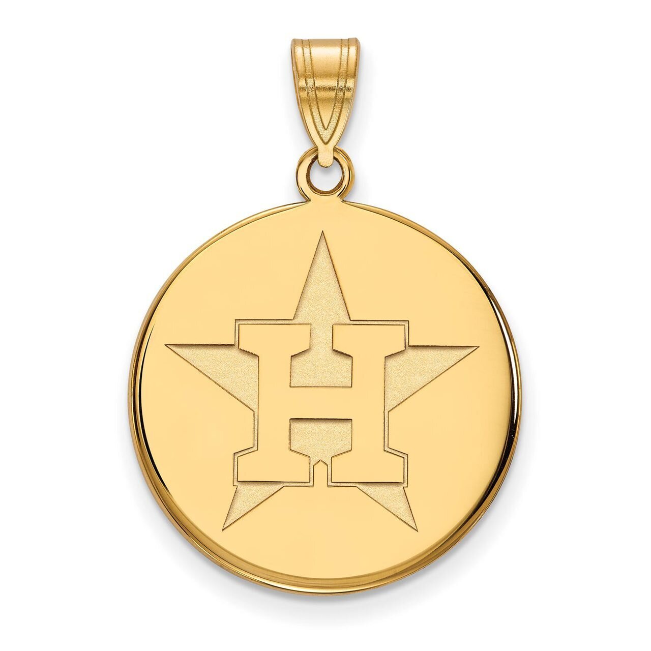 Houston Astros Large Disc Pendant 10k Yellow Gold 1Y019AST, MPN: 1Y019AST, 886774811352