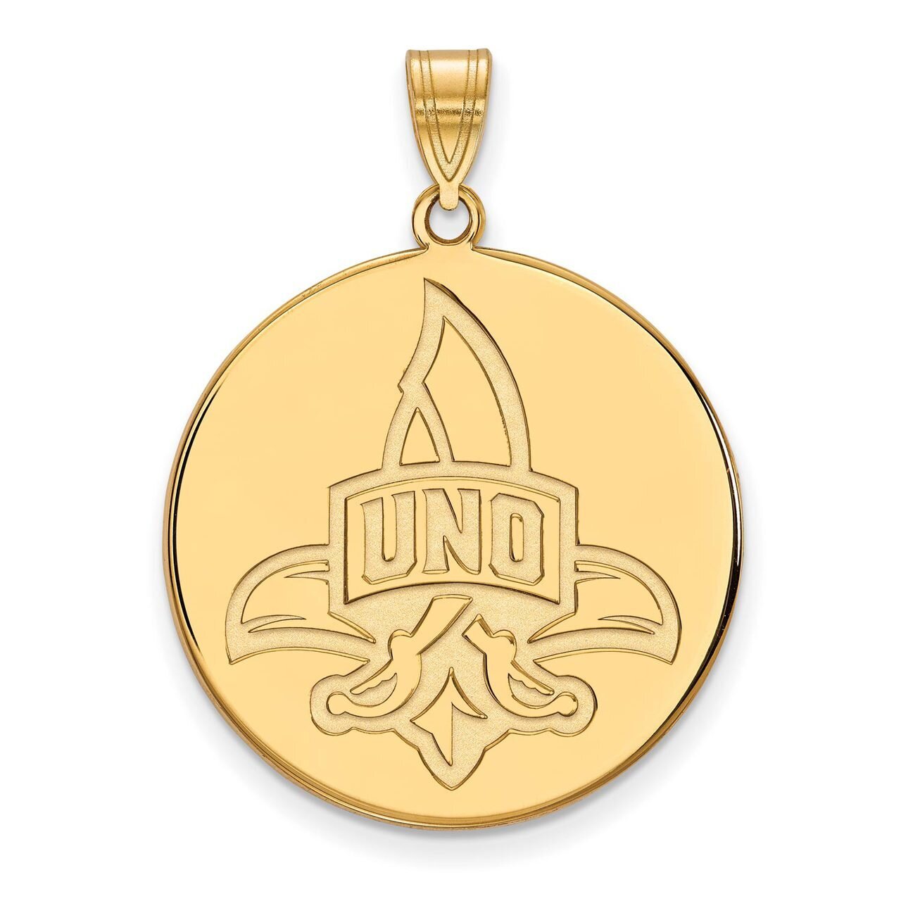 University of New Orleans x-Large Disc Pendant 10k Yellow Gold 1Y019UNO, MPN: 1Y019UNO, 886774811581