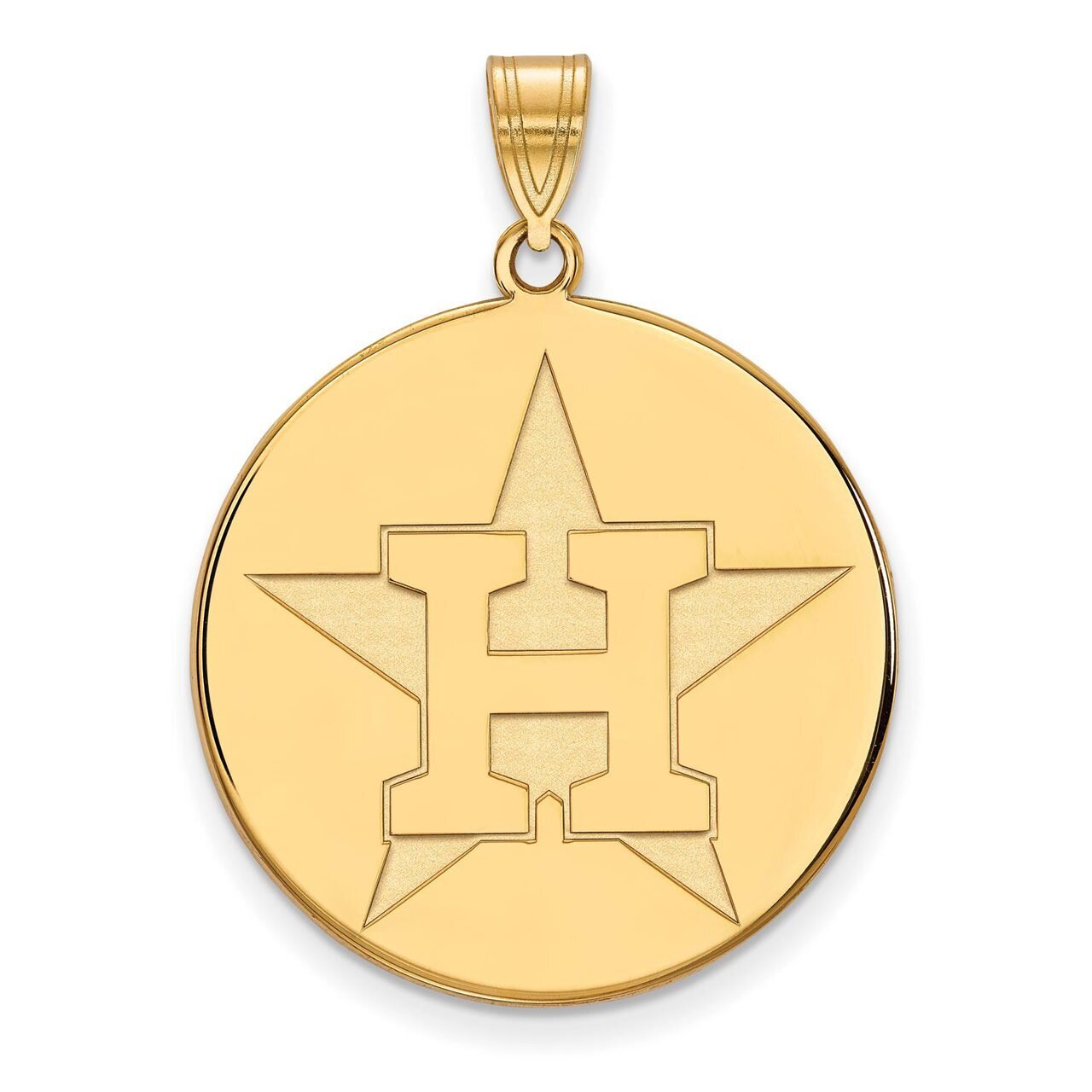 Houston Astros x-Large Disc Pendant 10k Yellow Gold 1Y021AST, MPN: 1Y021AST, 886774811888