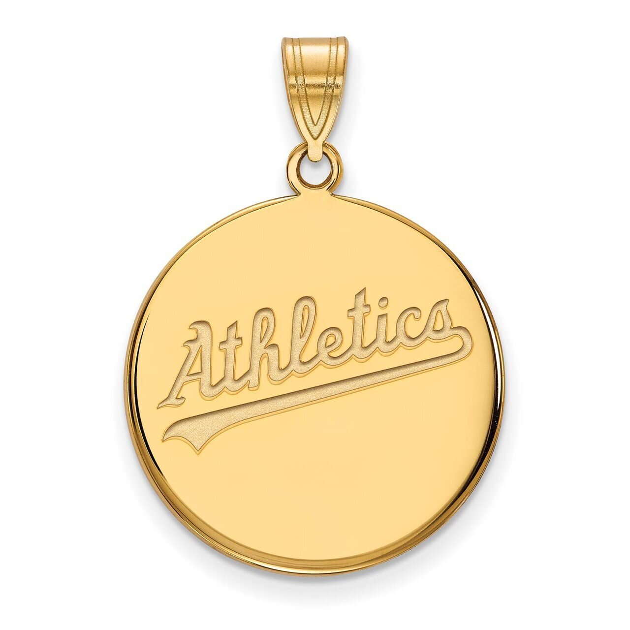 Oakland Athletics Large Disc Pendant 10k Yellow Gold 1Y021ATH