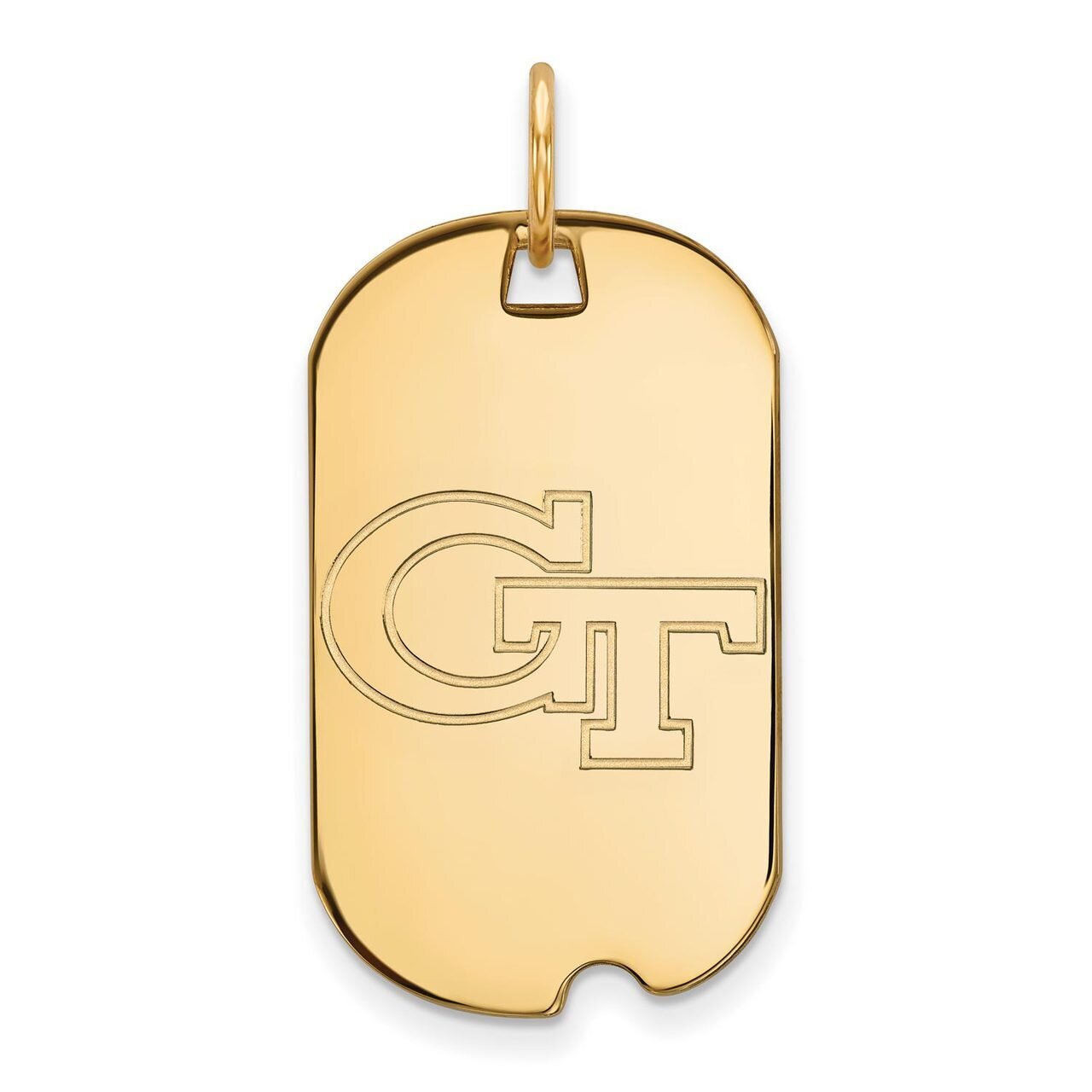 Georgia Institute of Technology Small Dog Tag 10k Yellow Gold 1Y021GT, MPN: 1Y021GT, 886774811987