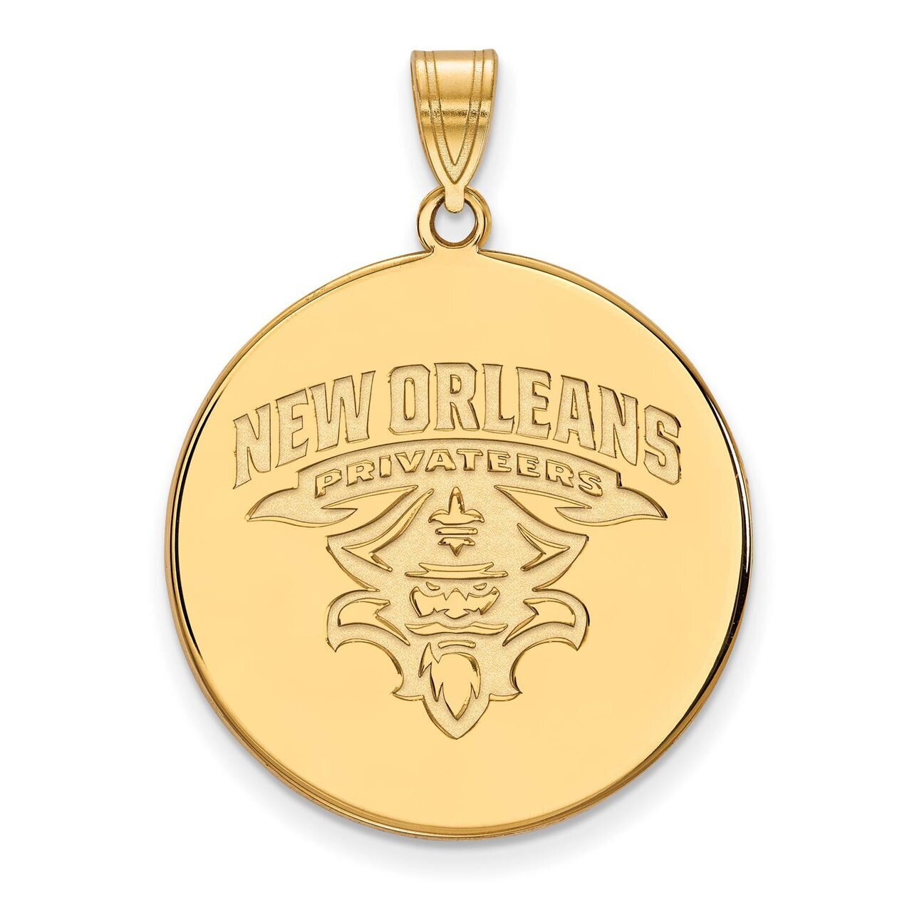 University of New Orleans x-Large Disc Pendant 10k Yellow Gold 1Y022UNO, MPN: 1Y022UNO, 886774812496