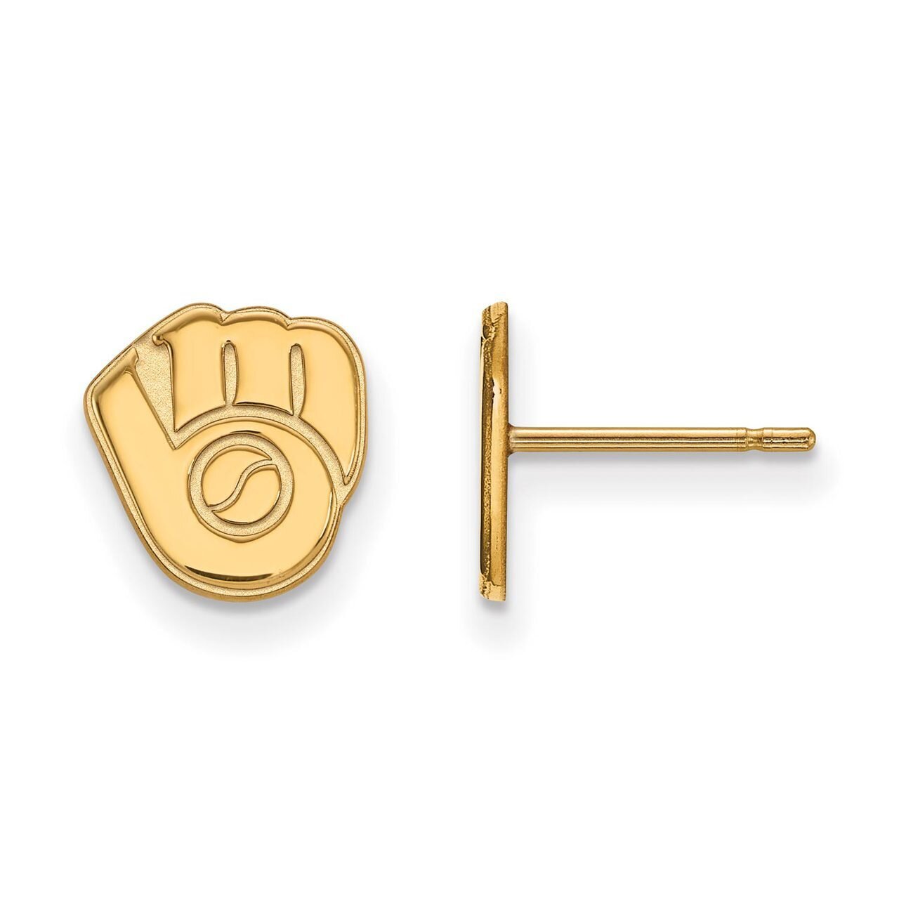 Milwaukee Brewers x-Small Post Earring 10k Yellow Gold 1Y024BRE, MPN: 1Y024BRE, 886774812830