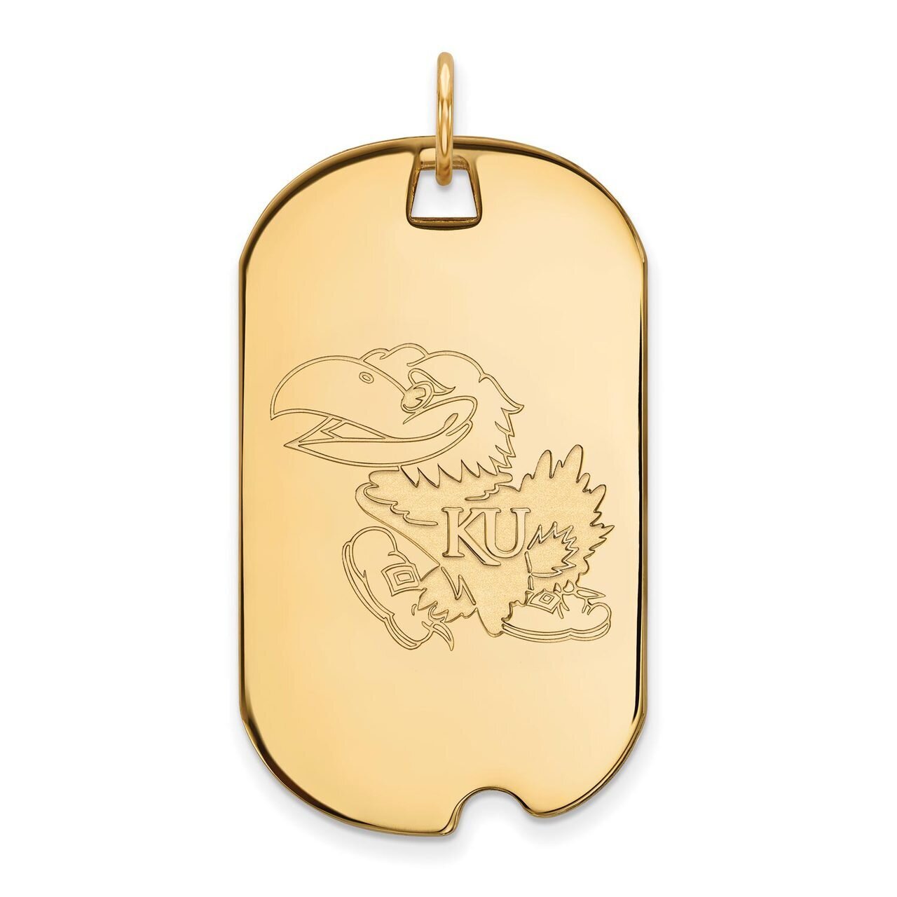 University of Kansas Large Dog Tag 10k Yellow Gold 1Y024UKS, MPN: 1Y024UKS, 886774813035