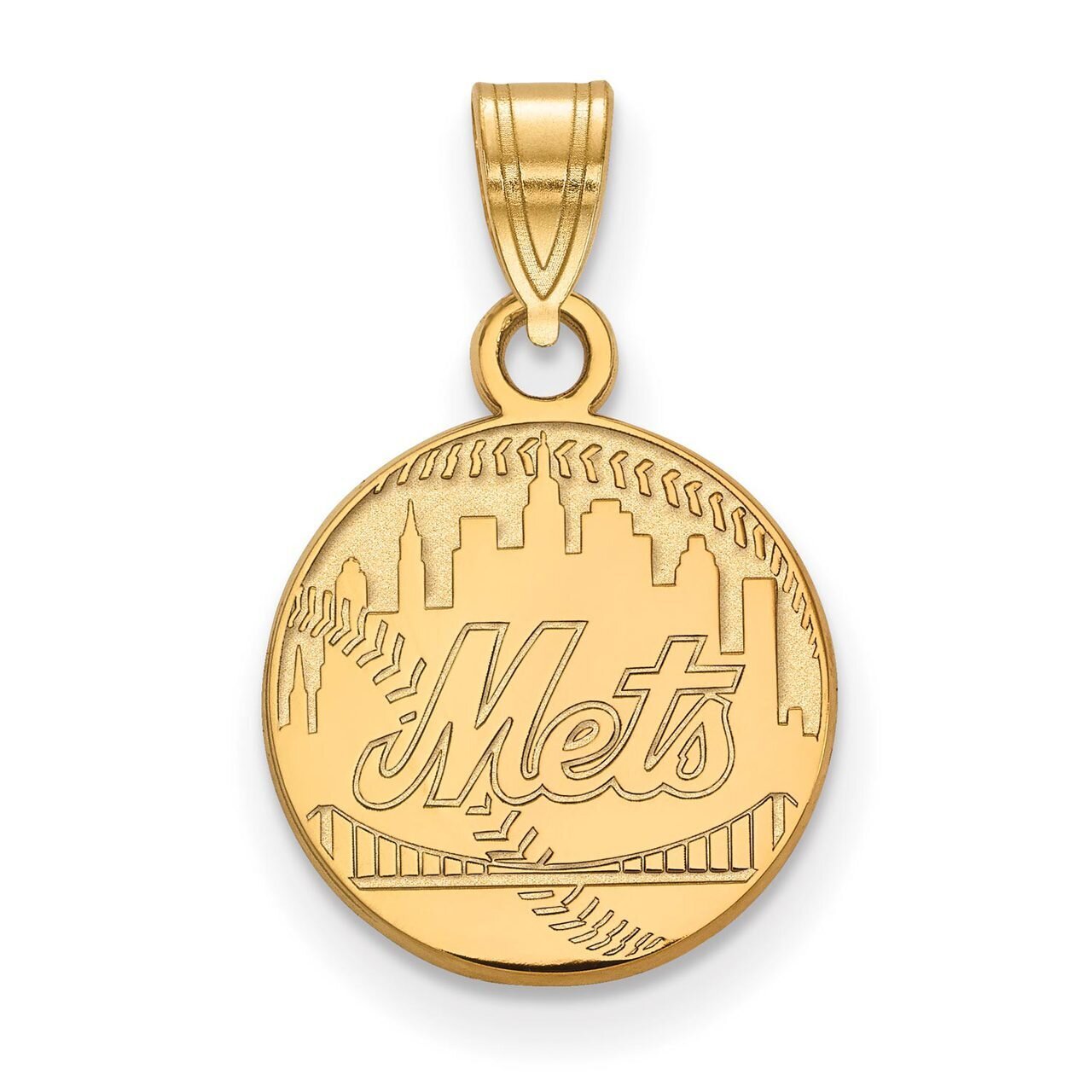 New York Mets Small Pendant 10k Yellow Gold 1Y025MET