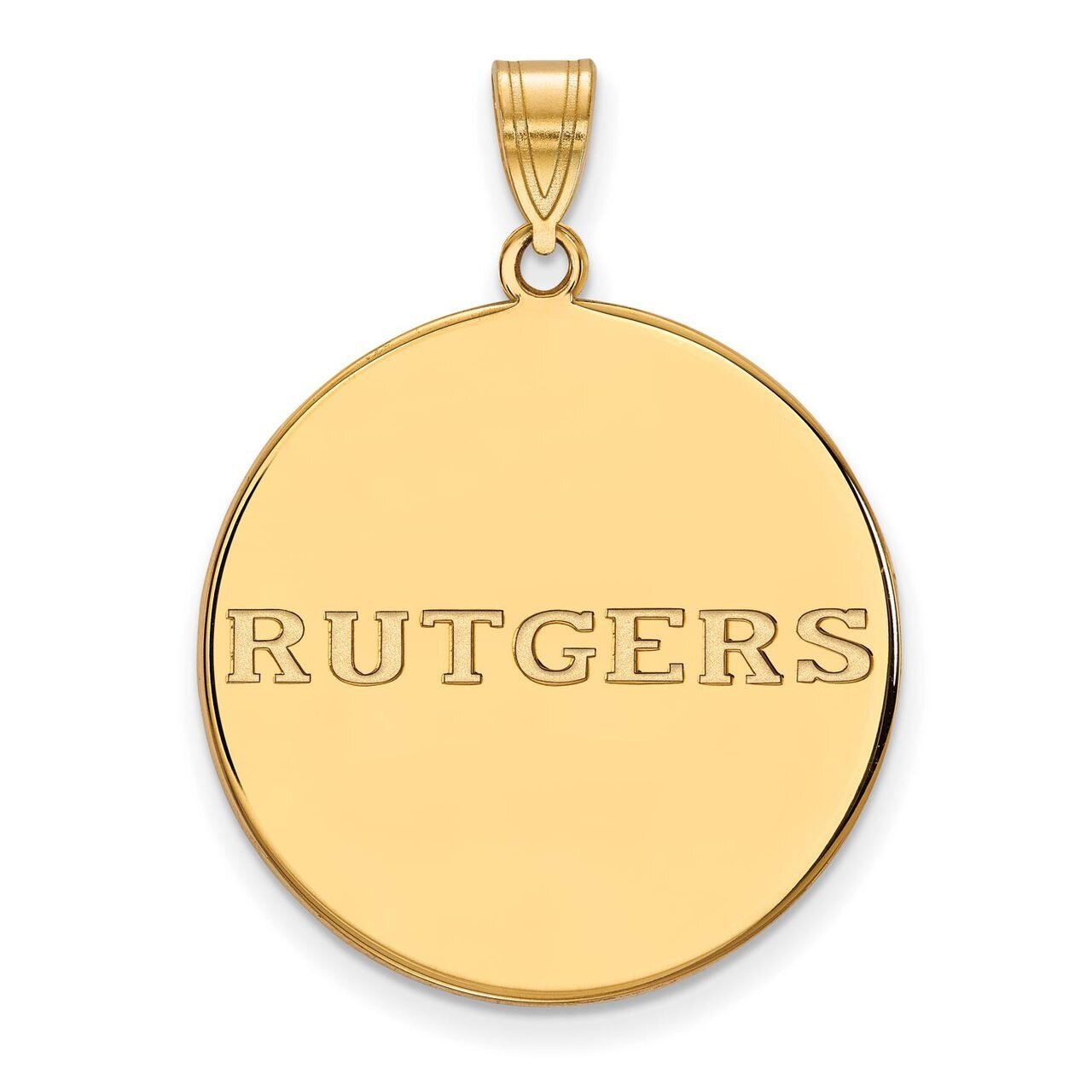 Rutgers x-Large Disc Pendant 10k Yellow Gold 1Y025RUT, MPN: 1Y025RUT, 886774813295