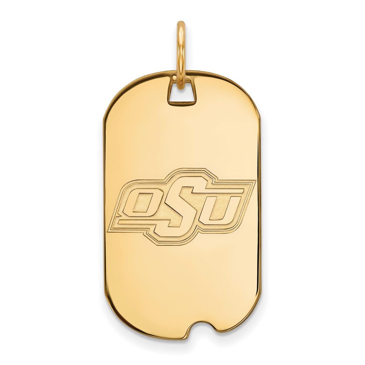 Oklahoma State University Small Dog Tag 10k Yellow Gold 1Y026OKS, MPN: 1Y026OKS, 886774813714