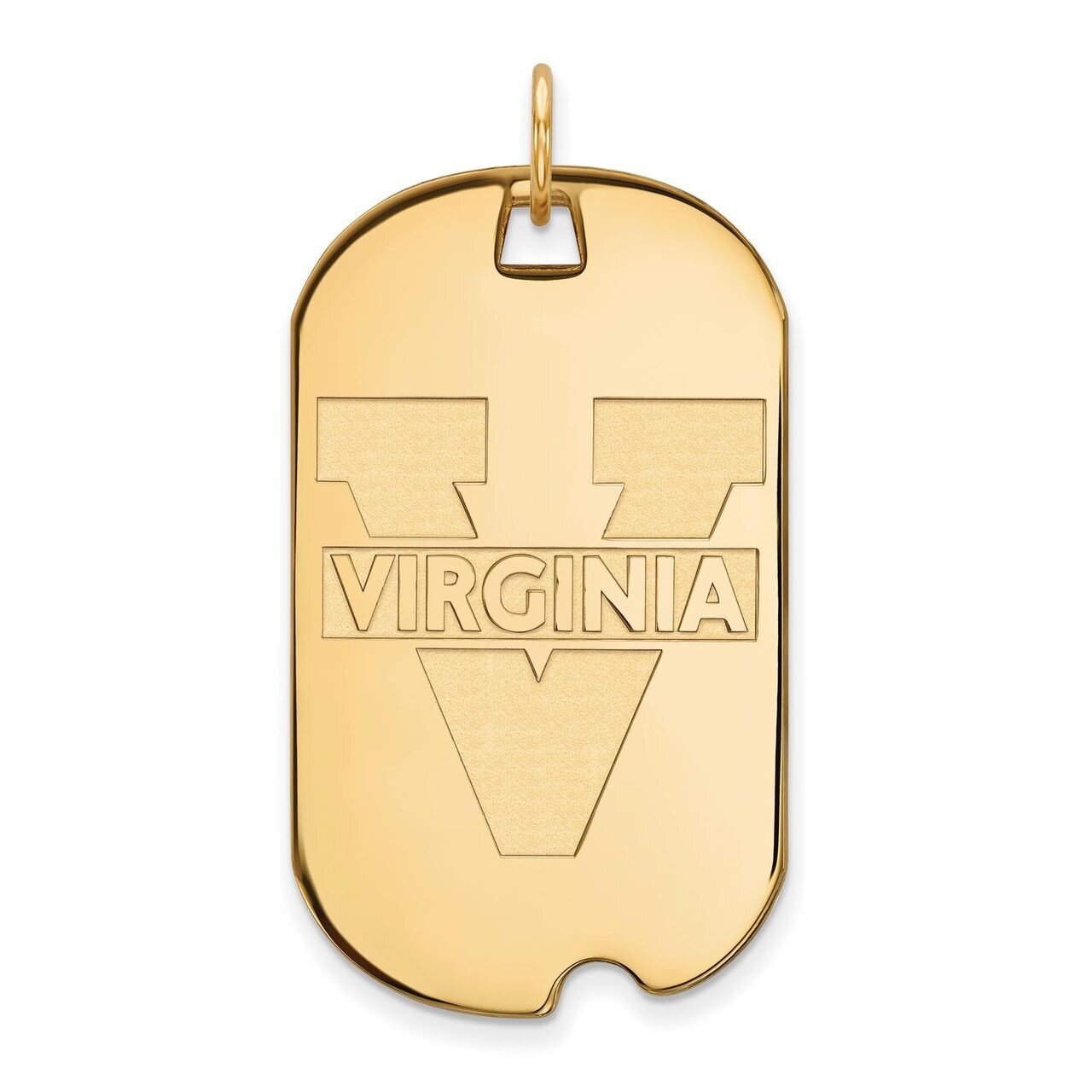 University of Virginia Large Dog Tag 10k Yellow Gold 1Y028UVA