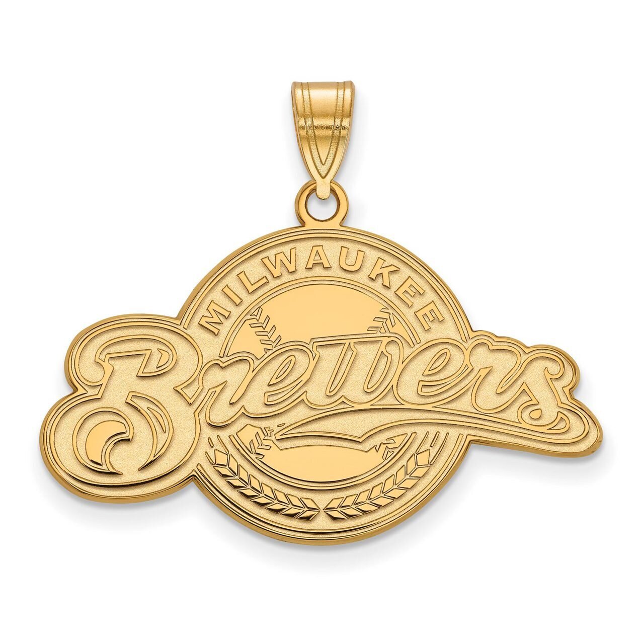 Milwaukee Brewers Large Pendant 10k Yellow Gold 1Y029BRE