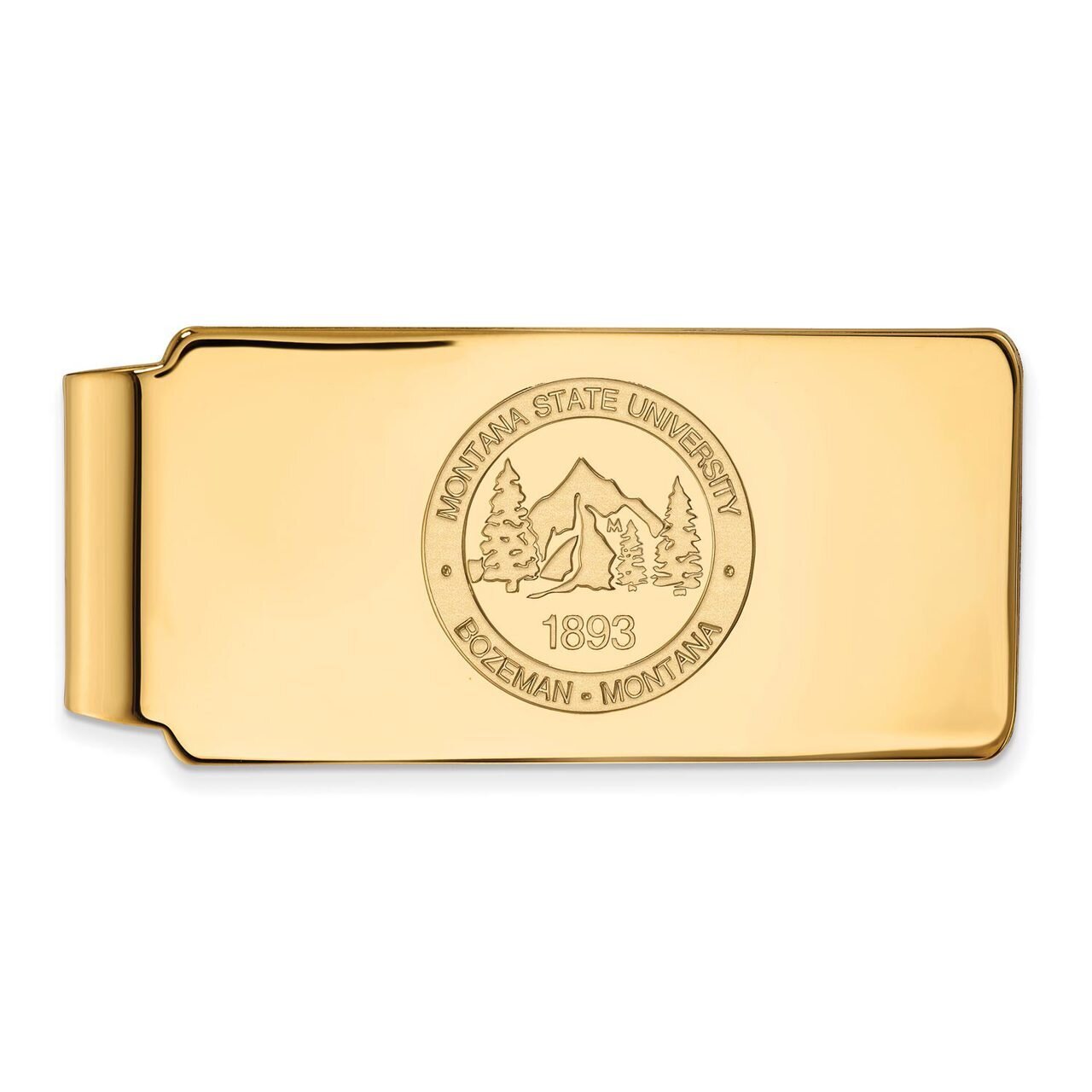 Montana State University Money Clip Crest 10k Yellow Gold 1Y029MTU