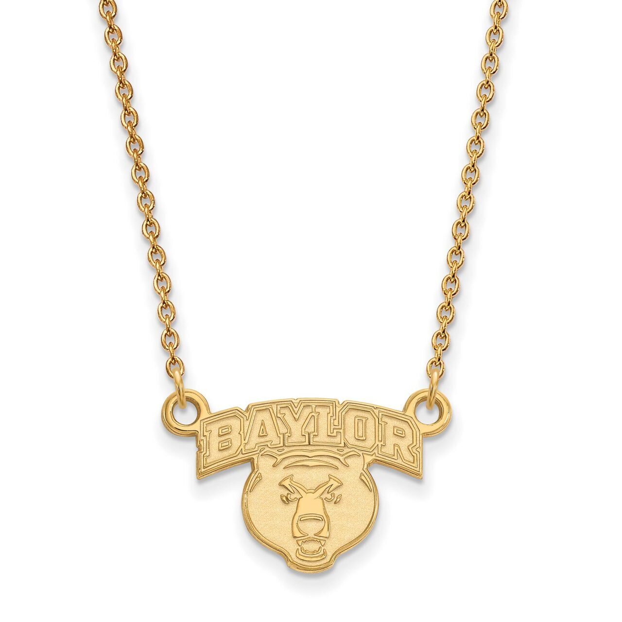 Baylor University Small Pendant with Chain Necklace 10k Yellow Gold 1Y030BU-18, MPN: 1Y030BU-18, 88…