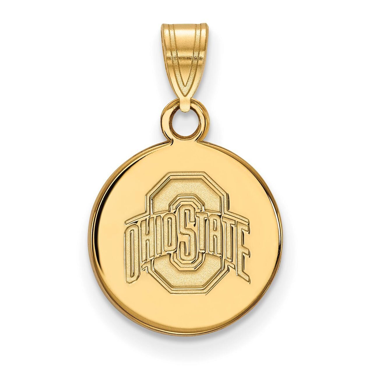 Ohio State University Small Disc Pendant 10k Yellow Gold 1Y038OSU, MPN: 1Y038OSU, 886774815848