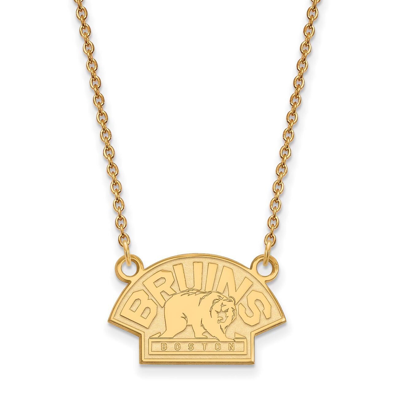 Boston Bruins Small Pendant with Chain Necklace 10k Yellow Gold 1Y041BRI-18, MPN: 1Y041BRI-18, 8867…
