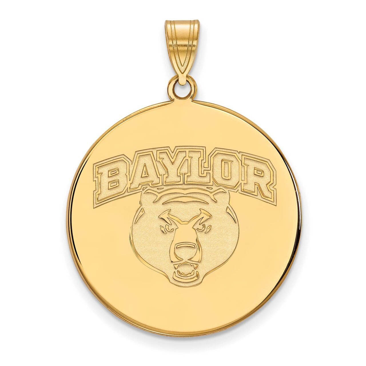 Baylor University x-Large Disc Pendant 10k Yellow Gold 1Y046BU, MPN: 1Y046BU, 886774818115