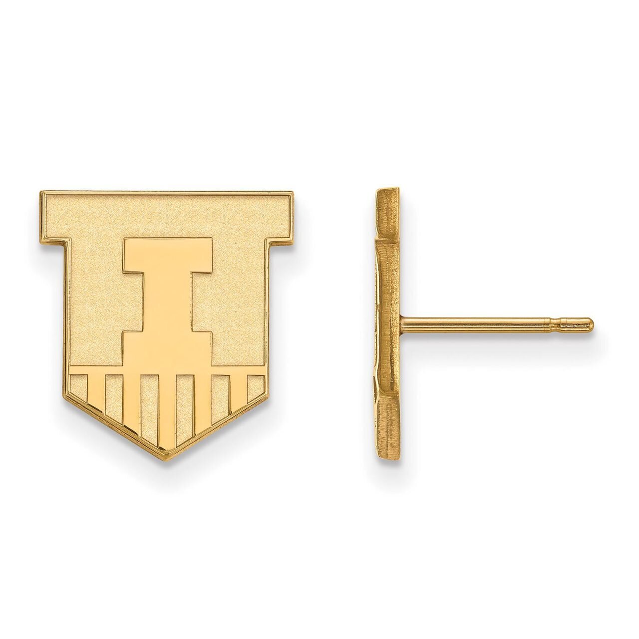 University of Illinois Small Post Earring 10k Yellow Gold 1Y050UIL